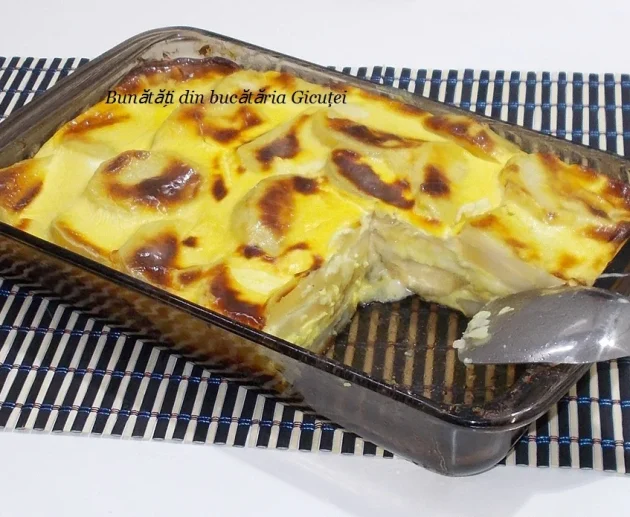 cartofi cu branza la cuptor