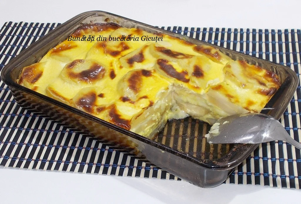 cartofi cu branza la cuptor