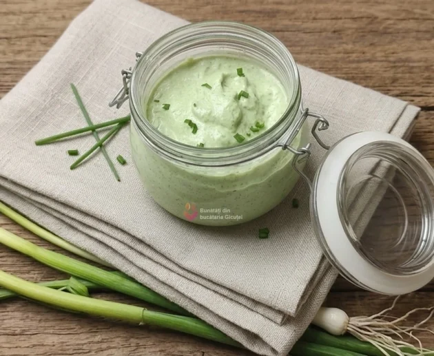 sos de usturoi verde cu iaurt