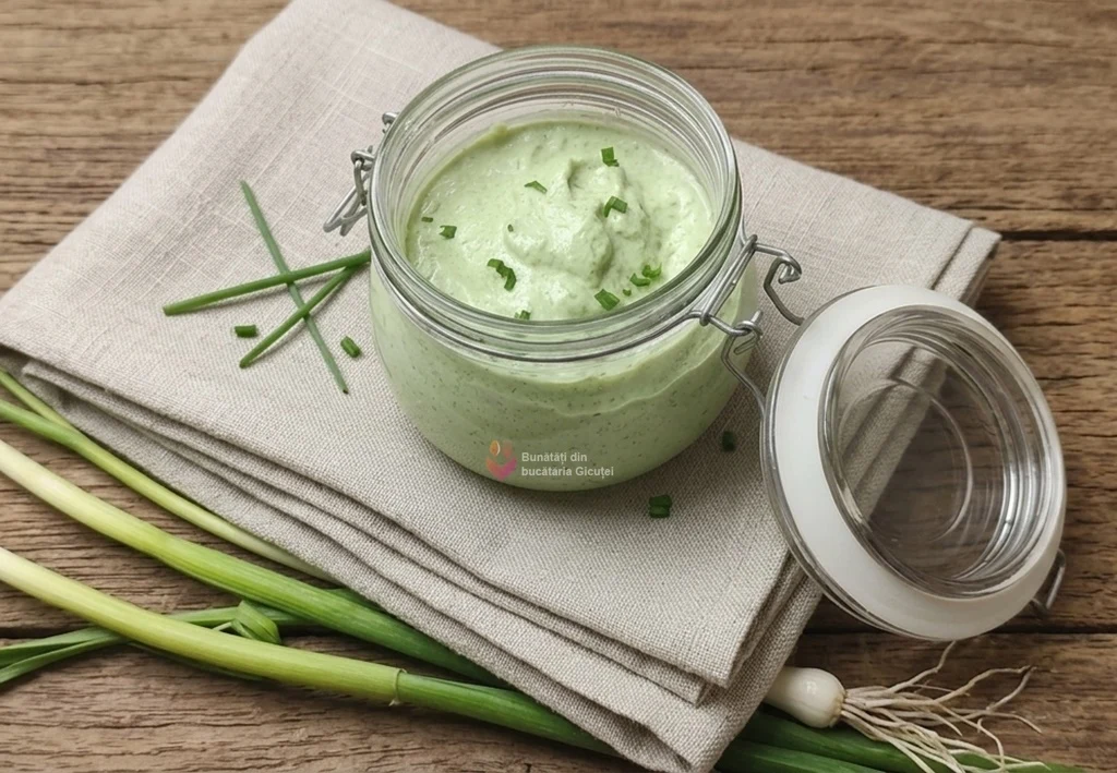 sos de usturoi verde cu iaurt