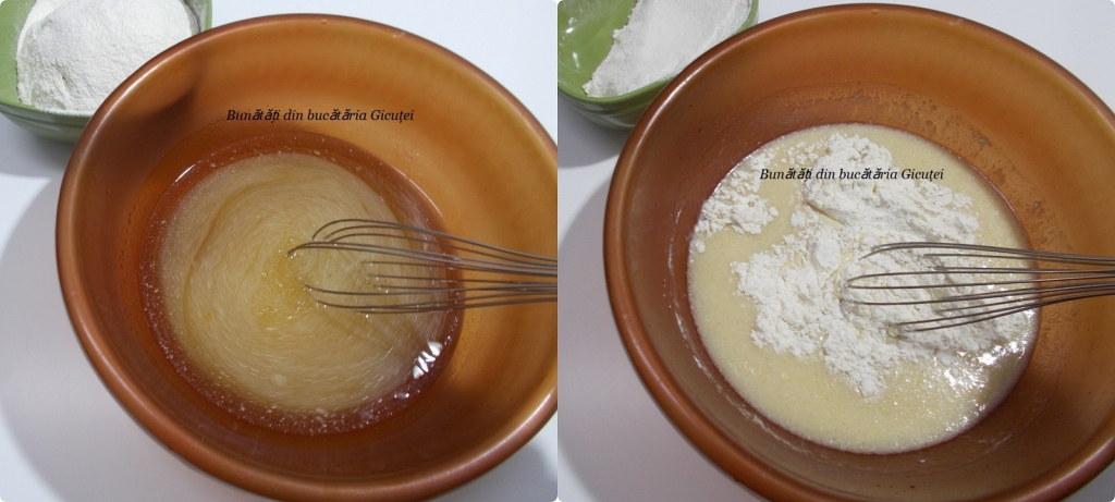 amestecare ingrediente pentru blat