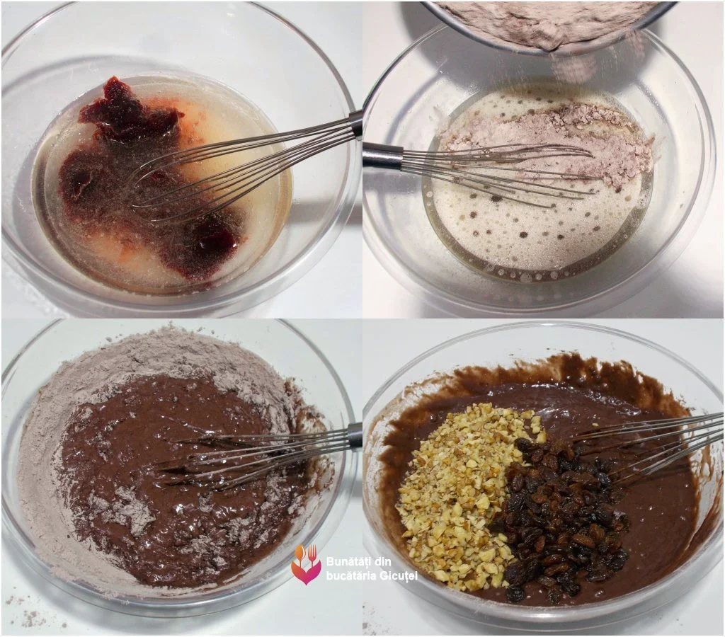 amestecarea ingredientelor pentru negresa