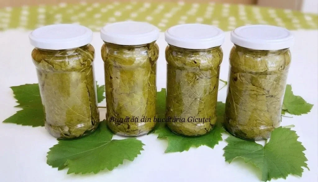 borcanele cu frunze de vita