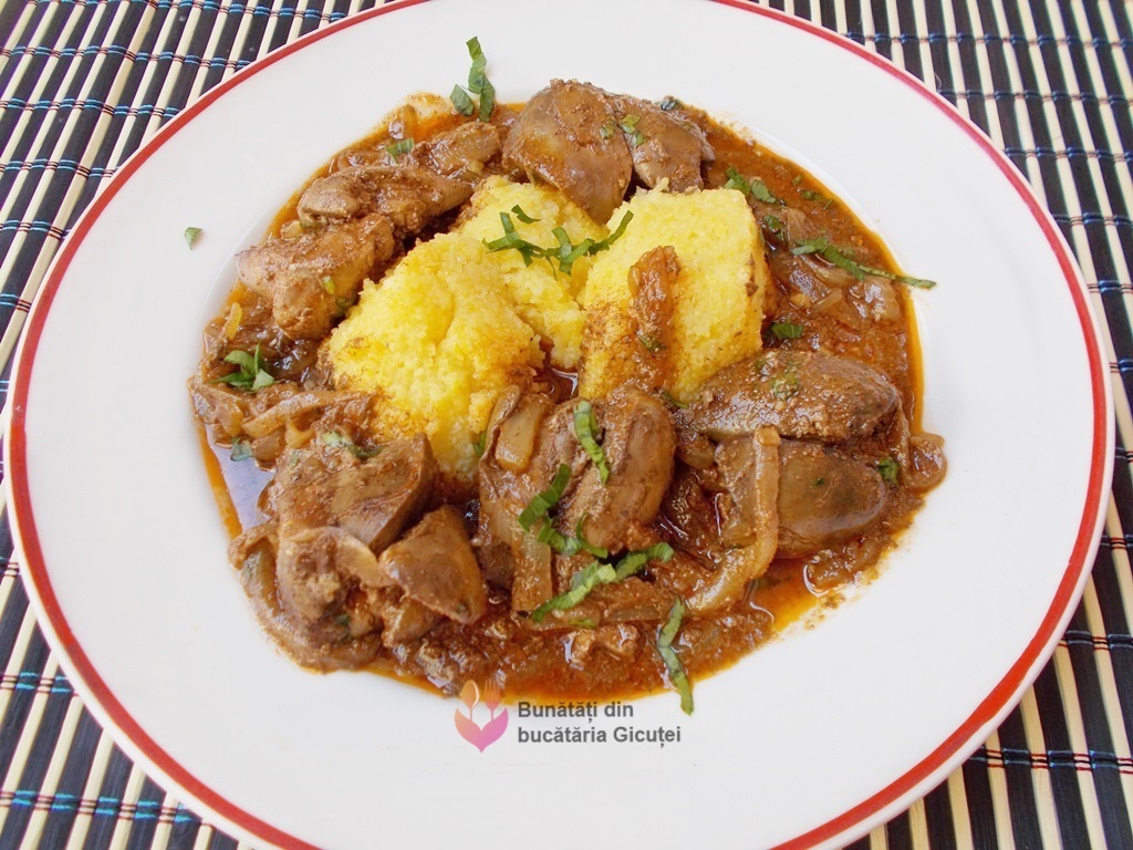 ficatei de pui in sos de ceapa