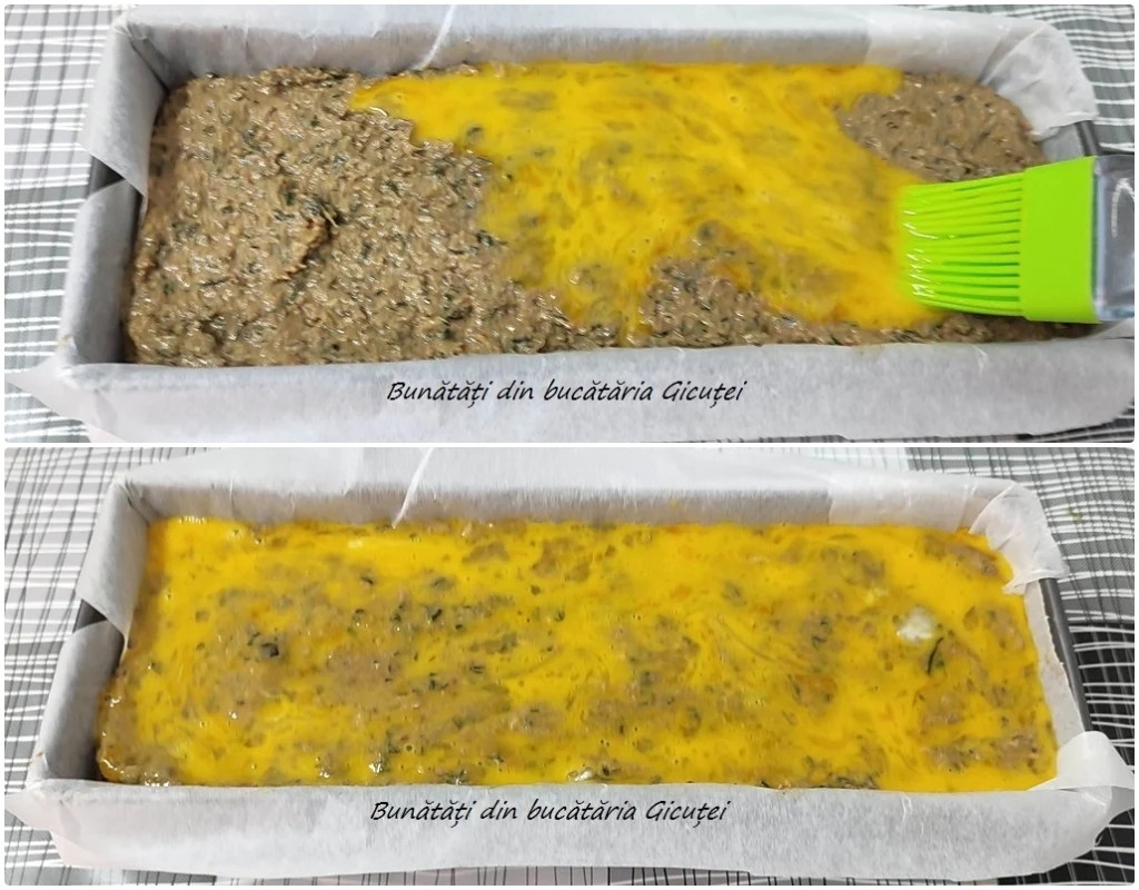 finisarea drobului cu galbenus