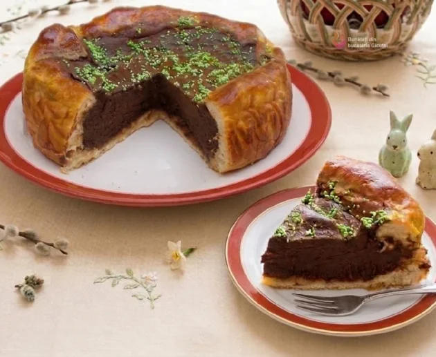 pasca cu umplutura de ciocolata