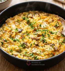 Pilaf cu legume si carne de pui