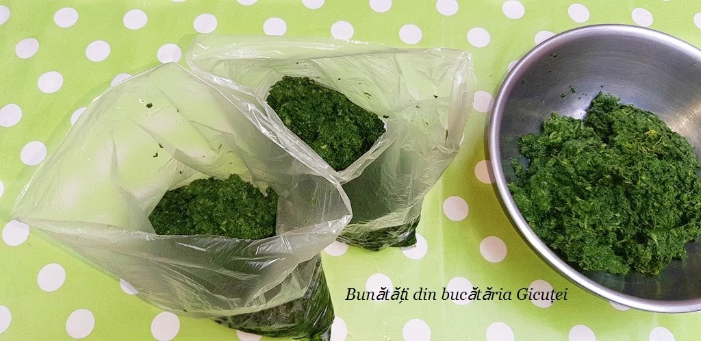 portionarea urzicilor in pungute