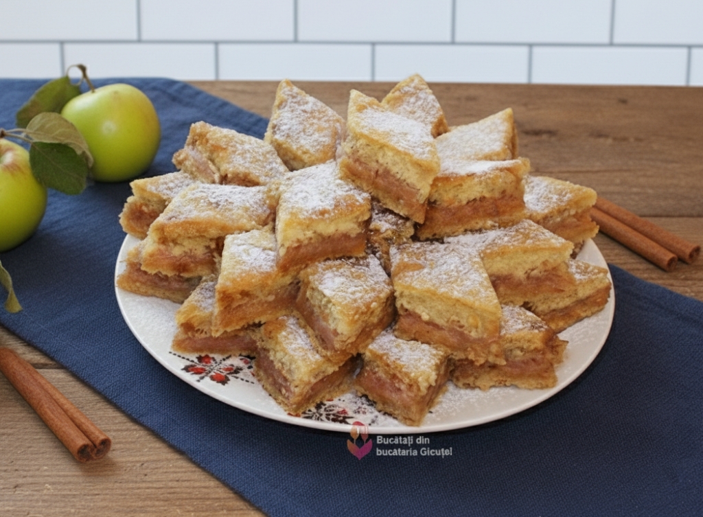 prajitura turnata cu mere- reteta de post