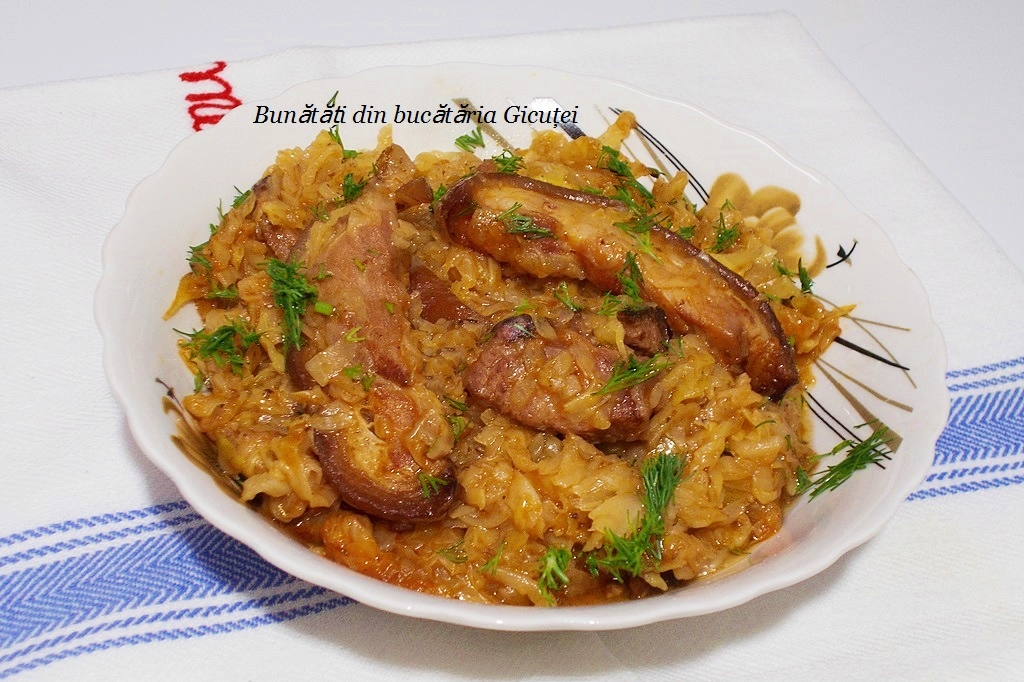 varză călită cu ciolan afumat- ca la mama acasă