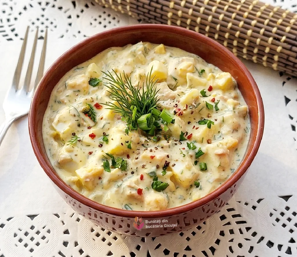 salata de oua si ton altfel decorata