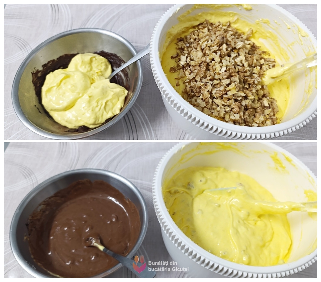 incorporare nuca in compozitia de chec