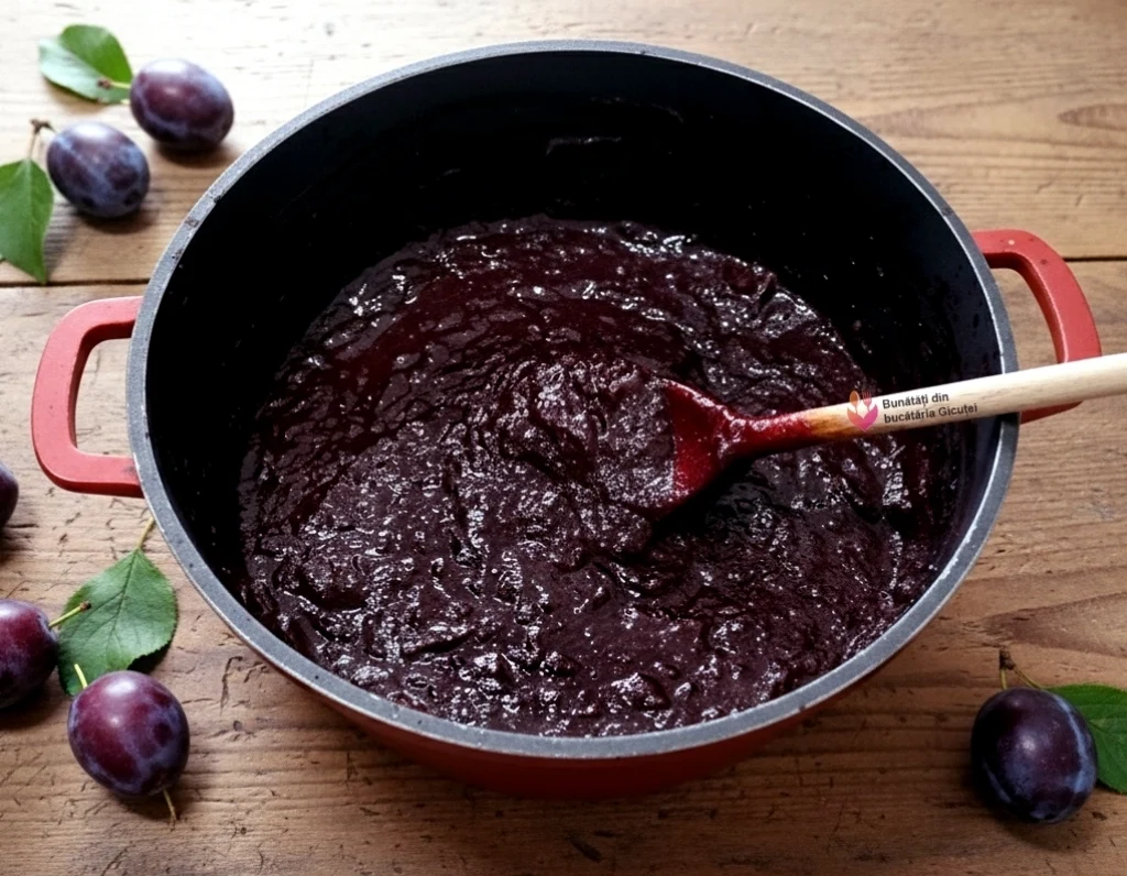 cratita cu magiunul de prune fiert
