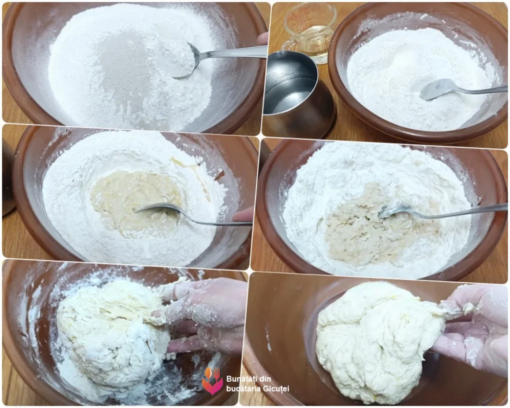 amestecarea ingredientelor pentru aluat pufos