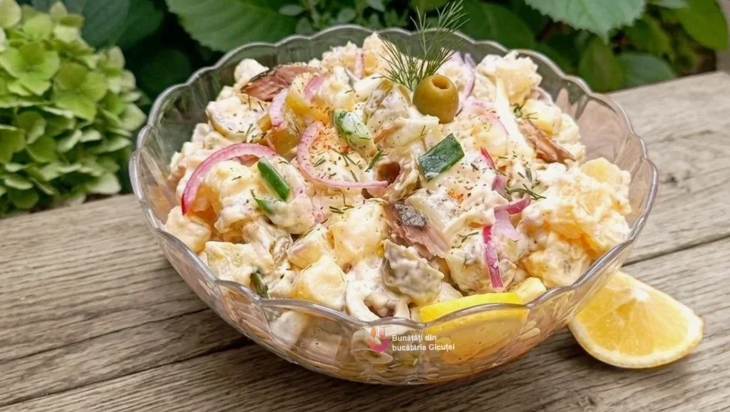 salata de cartofi cu macrou