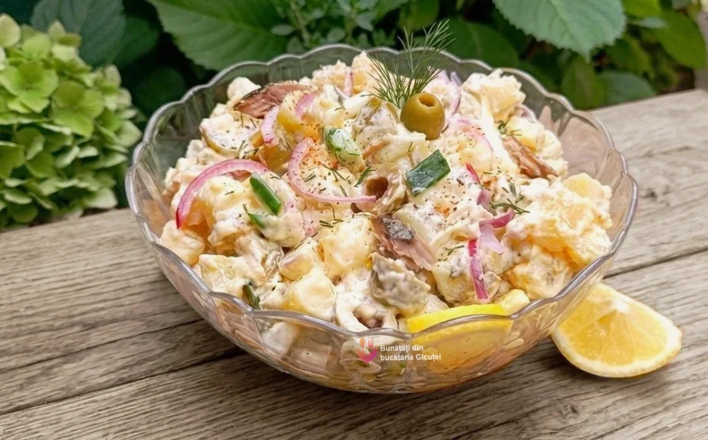 salata de cartofi cu macrou