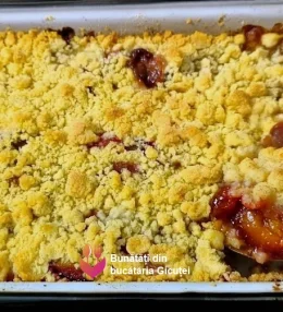 Crumble cu prune – desert rapid, simplu și gustos