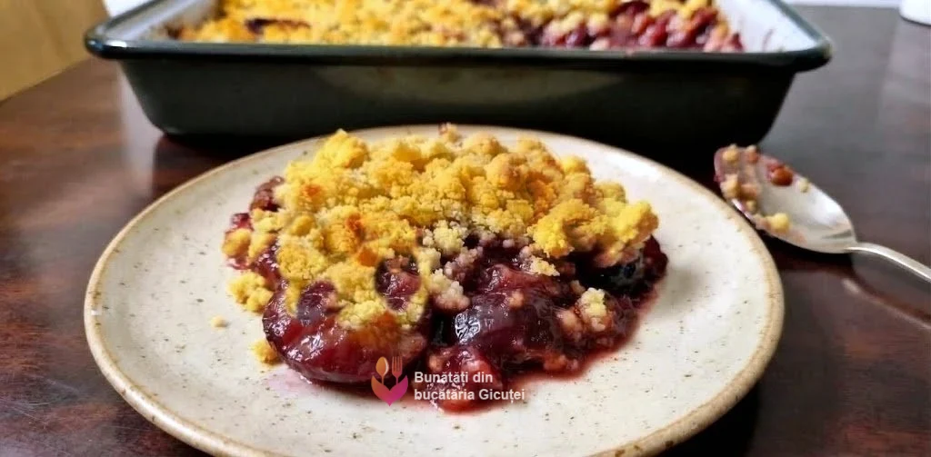 o portie crumble cu prune